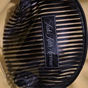 Saks Fifth Avenue Clear with Black design bag